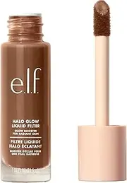 e.l.f. Halo Glow Liquid Filter, Complexion Booster for a Radiant, Soft Focused Look, with Hyaluronic Acid, Vegan and Cruelty Free, 7 Deep/Rich