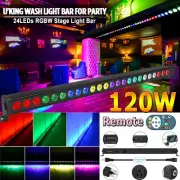 U’King 120W 24LED Wall Wash Light Bar Remote RGB DMX Effect Disco Stage Lighting