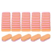 40pcs Nail Buffers 100/180 Grit Mini Nail Sanding Blocks Set Pink Orange