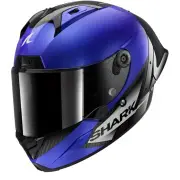 Aeron-GP Blank SP DBA Carbon Blue Anthracite Glossy Full Face Helmet