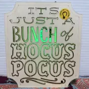 7" Hocus Pocus Wooden Light Up DIY Paint Wall or Table Décor by Make Market®