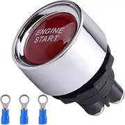 Generic Push Button Starter Switch,Engine Start Push Button Switch,Light,Waterproof Push Button Switch for ATV,Lawn,Tractor, red
