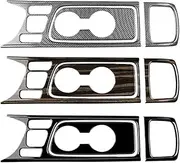 ATATNK 1Set Car Center Console Water Cup Holder Decoration Cover Trim Sticker Compatible for Toyota Yaris Cross 2022 RHD(CF Pattern)