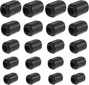 Aswalling 20 Pieces Clip-on Ferrite Ring Core RFI Noise Suppressor Cable Clip for 3mm/ 5mm/ 7mm/ 9mm/ 13mm Diameter Cable, Black