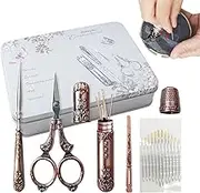 Embroidery Scissors Set, 6 Pieces Small Vintage Embroidery Scissors for Embroidery Cloth | Complete Vintage Sewing Tool, European Antique Vintage Sewing Kit for Sewing Crafts