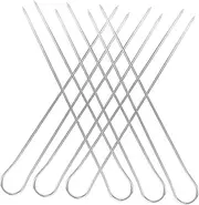 6pcs Barbecue Tool Poultry Skewers Barbecue Needles Convenient U-Shaped Skewers Stainless Steel BBQ Sticks Grill Fork Metal Grill Sticks Chicken Wing Fork Silver Stainless Steel