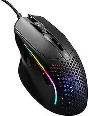 Glorious Model I 2 Wired Gaming Mouse - 9 Programmable Buttons (2 Swappable), 66g Superlight, 26k Optical Sensor, 80M Click Rated Switches, MMO/MOBA/FPS, Side Thumb Rest - Black
