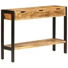 Sideboard with 3 Drawers 110x35x75 cm Solid Mango Wood vidaXL