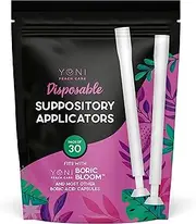 Peach Care Disposable Vaginal Suppository Applicators - Pack of 30 - Fits Most Brands, Pills, Tablets and Suppositories, Individually Wrapped