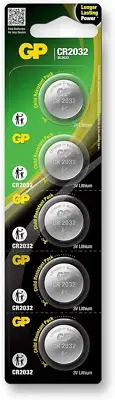 CR2032 3V Lithium Coin Cell Batteries Pack of 5 - Ideal for CMOS - Remotes – Car
