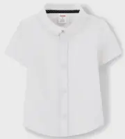 GYMBOREE Ruffle Collar S/S Shirt - White - NWT Girls 6