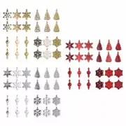 Christmas Tree Hanging Star Snowflake Ornament Decorations Xmas Tree Home Decor