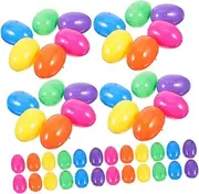 HONMEET 50pcs Egg Fillable Eggs Egg Cartons Egg Fillers Egg Cups Egg Tray Egg Egg Holder Egg Basket Egg Dispenser Egg Adornments Decor Ornament Plastic