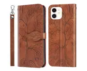 For iPhone 11 Cover with Kickstand - Brown