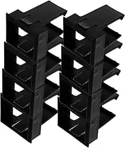10pcs Circuit Breaker Bracket Small Breaker Mount Air Switch Installation Bracket Air Switch Mount Circuit Breaker Mounting Plate Fixing Bracket Mounting Base Plastic Black
