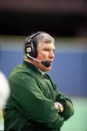 Head coach Forrest Gregg of the Green Bay Packers on the sidelin- 1984 Old Photo