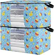 sanluoli 90L 2 Pack Under Bed Boot Storage with Reinforced Handles, clear window Closet Organizer