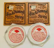 Lot 2 One Black Diamond String Vintage Mandolin National Musical String Co NJ Ad