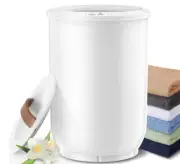 FLYHIT Towel Warmer, White, Wood Handle, Large Bucket, Auto Shut off