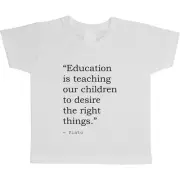 Inspirational Plato Quote Children's / Kid's Cotton T-Shirts (TS085597)