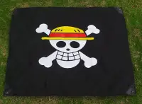 在飛比找Yahoo!奇摩拍賣優惠-魯夫 草帽 海賊團 海賊旗 90CM*65CM 動漫 周邊 