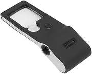 LED Lighted Magnifier 3X 10X 55X Aspheric Lens Portable Magnifying Glass with High Bright LED & Light for Reading Cash Detection