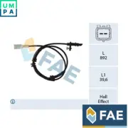 SENSOR WHEEL SPEED 78321 FOR CITROËN JUMPY/Van/Platform/Chassis DISPATCH FIAT