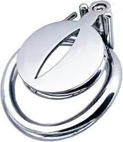Inverted Chastity Cage Chastity Lock Flat Stainless Steel Male Metal Beginner Device Penis Ring Prevent Erection Couple for Men BDSM Penis Cage Sex Toys Massage to Prevent Erection