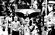 2Pac "Black Light" Collage Poster