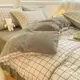質好價優 小清新法蘭絨床包四件組 標準/加大雙人床包組 牛奶絨珊瑚絨加絨單面絨被套 床單 床罩 床包 枕頭套 被單