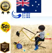 LARGE Sand Sandpit Digger Metal Kids Ride On Excavator Beach Outdoor Toy