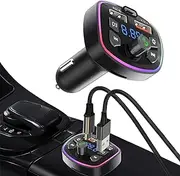 Transmitter for Car - Wireless Car Music Connector FM Radio Transmitter with Double USB Port | Multifunctional Auto Audio & Video Accessories for New Year, Valentine's Day