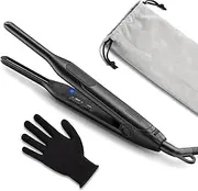 Telfun Pencil Flat Iron, 3/10" Small Iron for Short Hair, Pixie Cut and Bangs, Tiny Beard Straightener with Dual Voltage & Adjustable Temp, Mini Hair Edges Heating Up in 15s