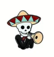 Skeleton Mariachi Band Enamel pin - Horn Player - AU Stock - Free Au Post