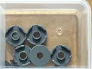 LEGO Parts - Dark Bluish Gray Tile, Round 2 x 2 with Hole - No 15535 - QTY 5