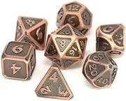 Die Hard Dice Metal Set Polyhedral - Mythica Battleworn Copper Dice