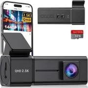 Dash Cam, 2.5K Wifi Dash Camera for Cars, Mini Dashcam with App, Front Car Came