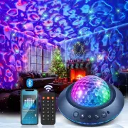 Galaxy Projector for Bedroom, White Noises & Bluetooth Night Light Projector,...