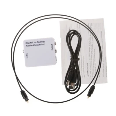 TV Optical SPDIF/Coaxial Digital to Analog o Converter Headphone Out RCA L/R