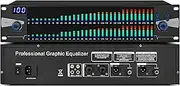 Graphic Equalizer HiFi Dual 31-Band, Digital LED Music Spectrum Analyzer with 10 Preset Memory Storage, Audio Processor for Recording Studio, Home