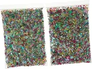 MERRYHAPY Craft Sequins for Nail Art 2 Packs of 3mm Glitter Confetti Manicure Set for Celebrations Weddings
