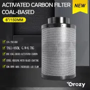 GROZY 6 Inch 150mm Carbon Filter 6.7Kg Odor Control fo Ventilation Fan Grow Tent