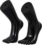 NUOBESTY 1 Pair Foot Mannequin Display Stand for Socks Ankle Bracelets Realistic Toe Design Vinyl Material Height for Shoe Sock Showcase