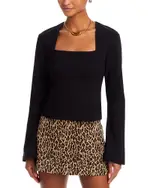 French Connection Cleo Ponte Long Sleeved Fitted Top