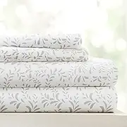 Linen Market 4 Piece Full Bedding Sheet Set (Gray Vines) - Sleep Better Than Ever with These Ultra-Soft & Cooling Bed Sheets for Your Full Size Bed - Deep Pocket Fits 16" Mattress