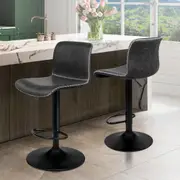 2x ALFORDSON Bar Stools Vintage Grey