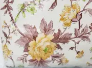 FLANNEL BACK TABLECLOTH SQUARE 70" Round (4-6 people) COLORFUL FLOWERS, RLP
