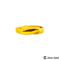 在飛比找PChome24h購物優惠-Jove Gold漾金飾 愛河黃金女戒指