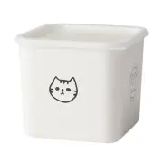 Nakajima PFF NECO Square Stocker M White Approx. 1100ml (Made in Japan) 19-45655