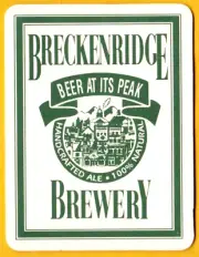 Breckenridge Brewery Beer At Its Peak Beer Coaster Breckenridge CO